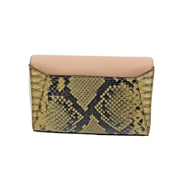 C5 NWoT COACH Pink Leather Snake Embossed Crossbody Clutch Bag - Picture 4 of 5